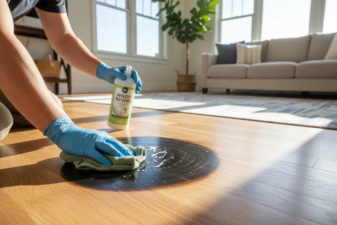 How to Fix Stained Hardwood Floor