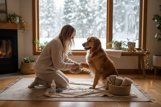 How to Clean Dog Paws in Winter