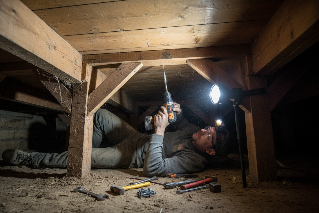 How to Fix Squeaky Floor from Below