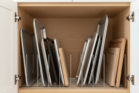How to Organize a Kitchen Cabinet with Baking Sheets