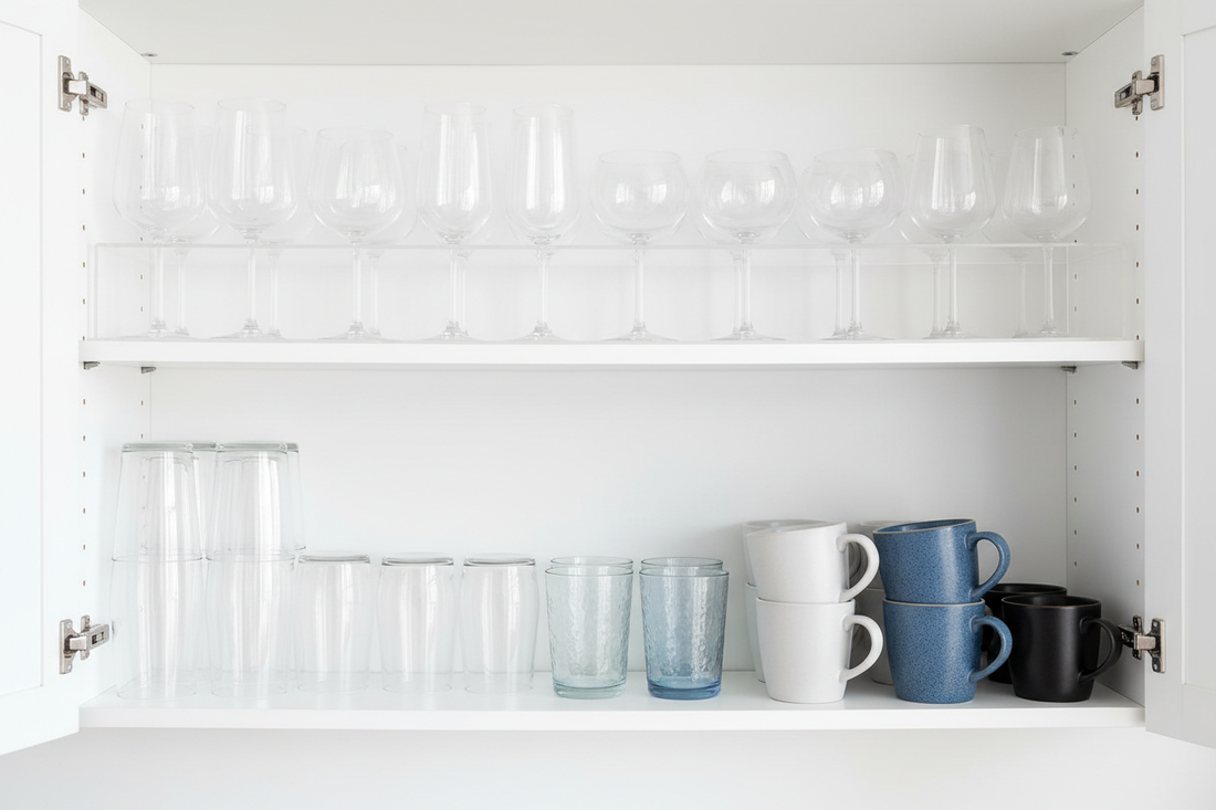 How to Organize Glasses and Mugs in Cabinet
