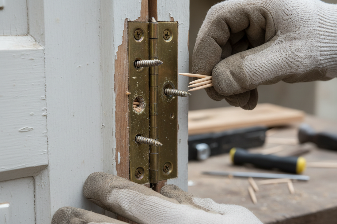 How to Fix a Door Hinge That Is Stripped