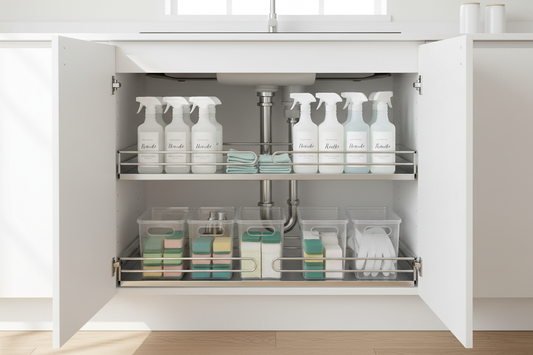 How to Organize Under Kitchen Sink