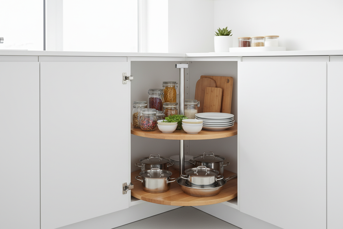 How to Maximize Corner Cabinet Space