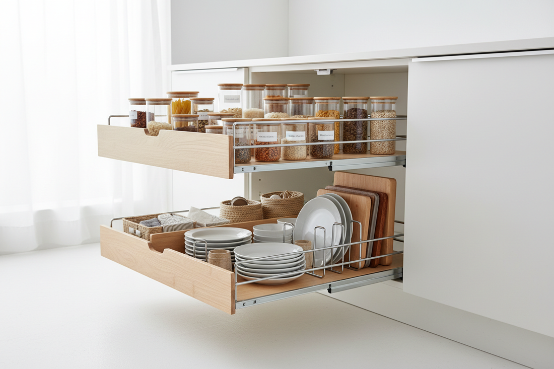 How to Use Pull-Out Cabinet Organizer