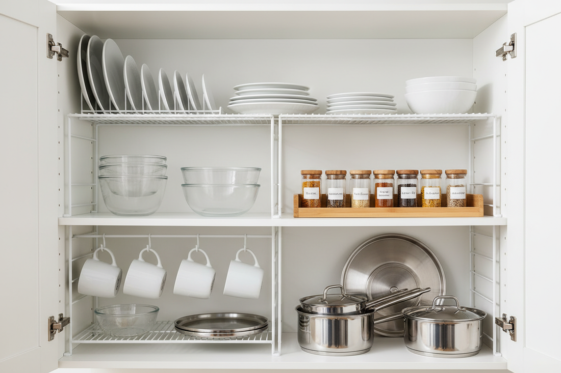 How to Use Stackable Shelves in Cabinet