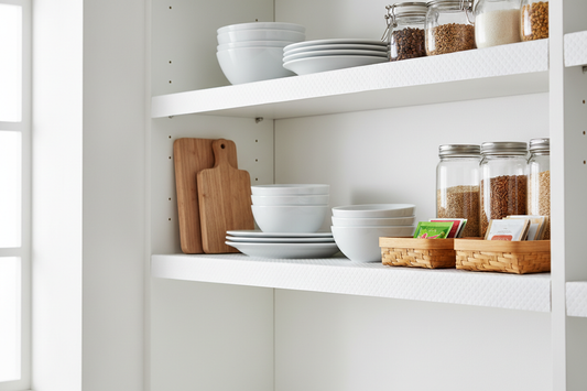 How to Line Kitchen Cabinet Shelves