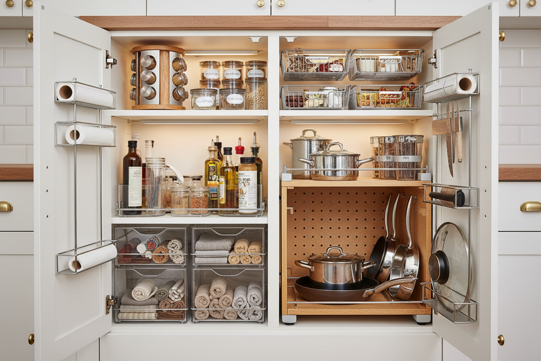 How to Organize Kitchen Cabinets Without Enough Space