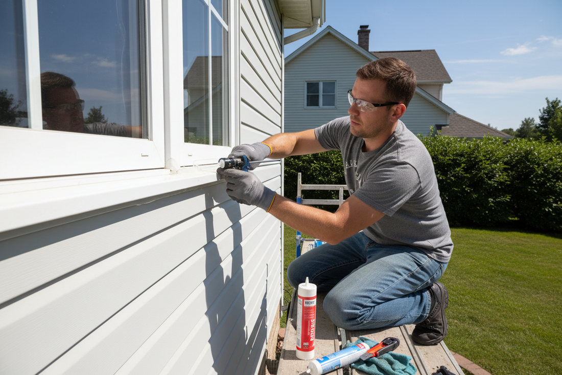 How to Caulk a Window Outside