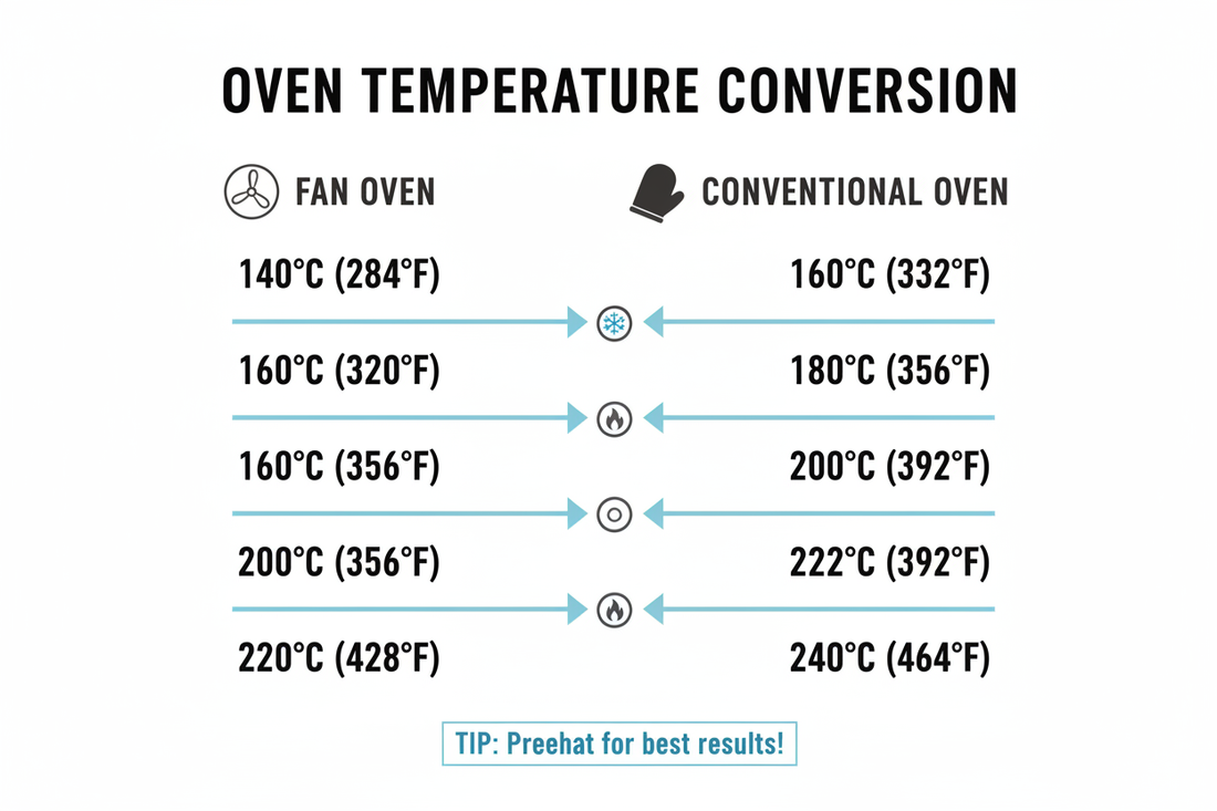 How to Convert Recipe from Fan Oven to Conventional Oven