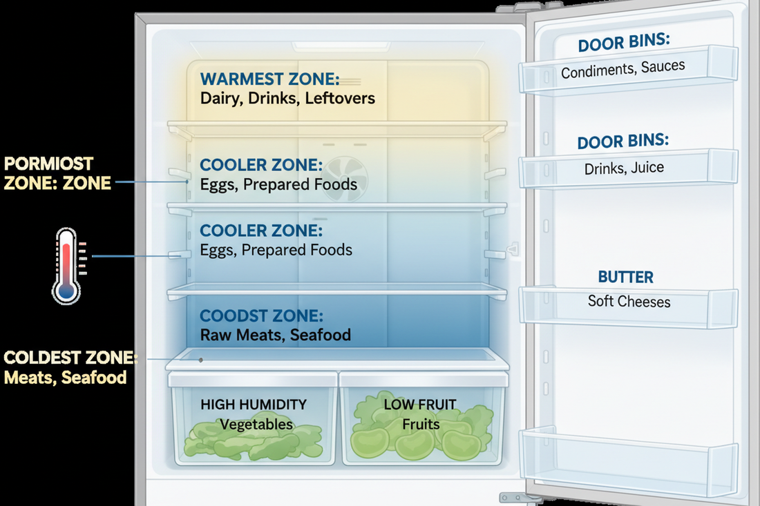 Refrigerator Zones Explained: Where to Store What