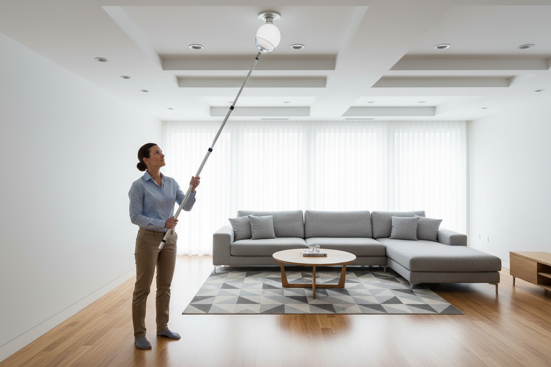 How to Change a Light Bulb Without a Ladder