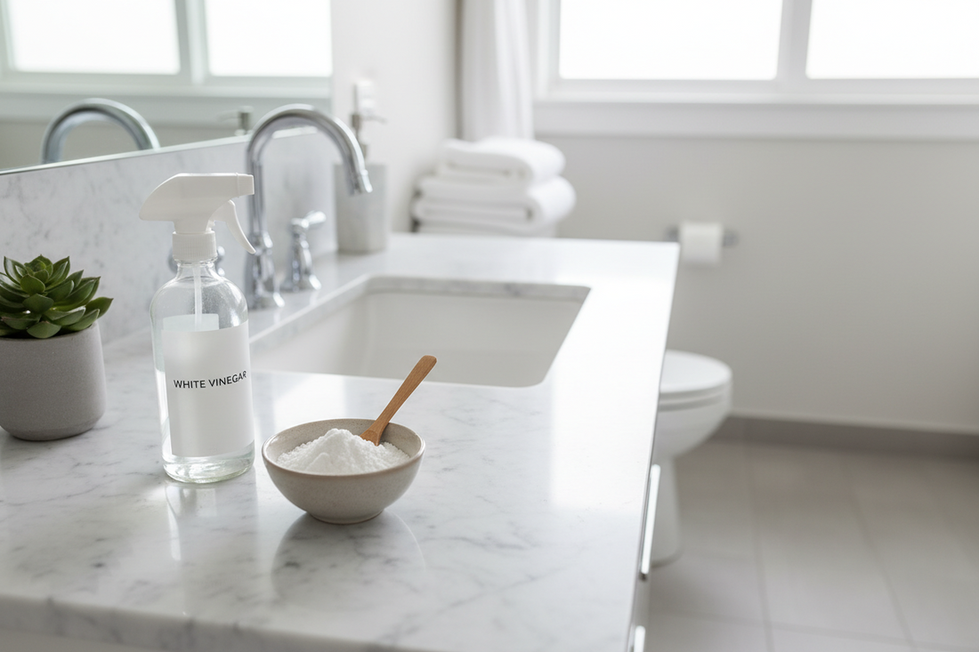 How to Clean Bathroom with Vinegar and Baking Soda