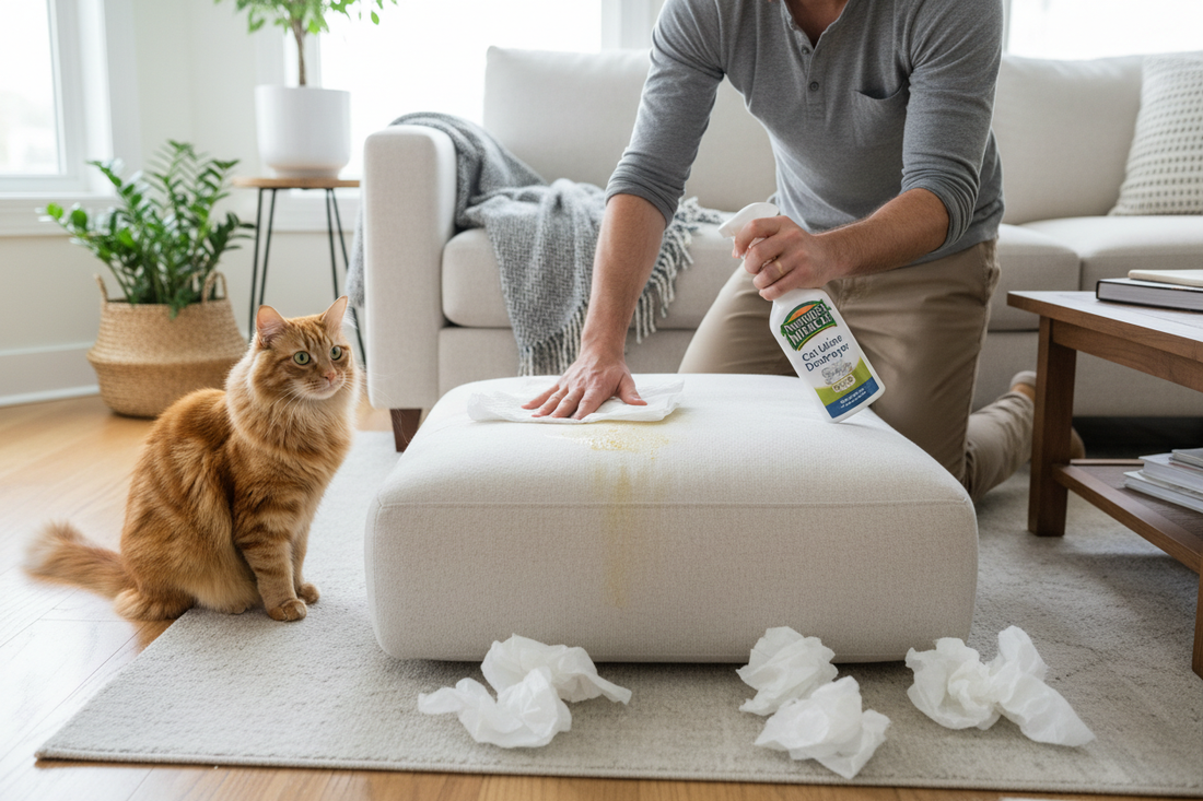 How to Clean Cat Urine from a Sofa