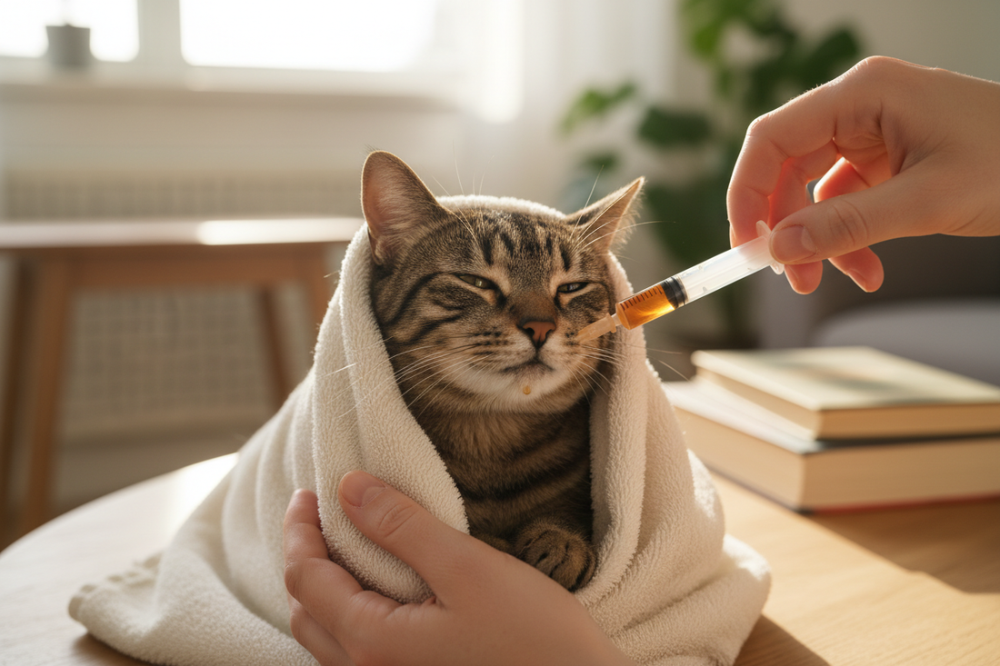 How to Give a Cat Liquid Medicine