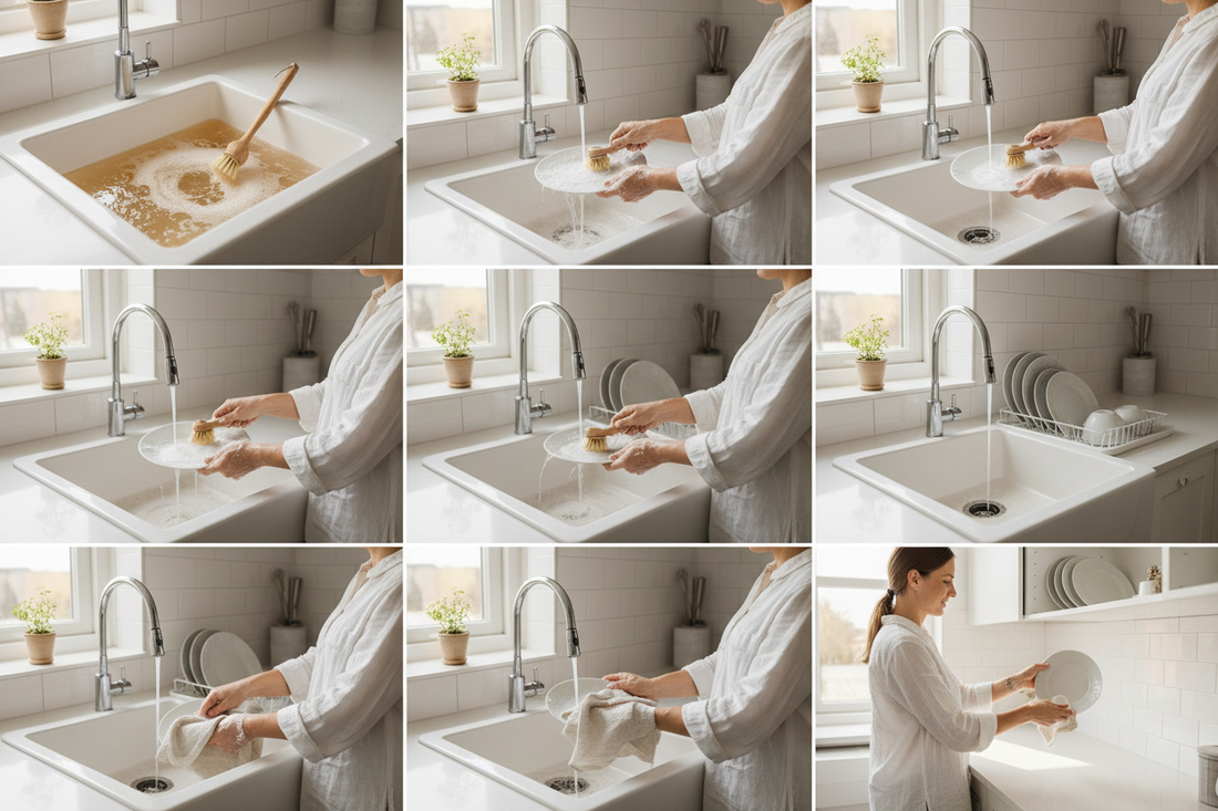 How to Hand Wash Dishes Properly Step by Step