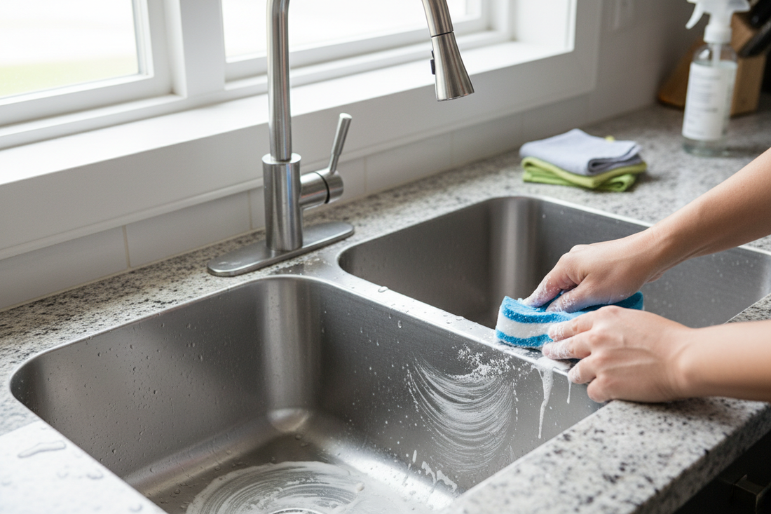 How to Clean a Kitchen Sink (Stainless Steel, Ceramic, and Composite)