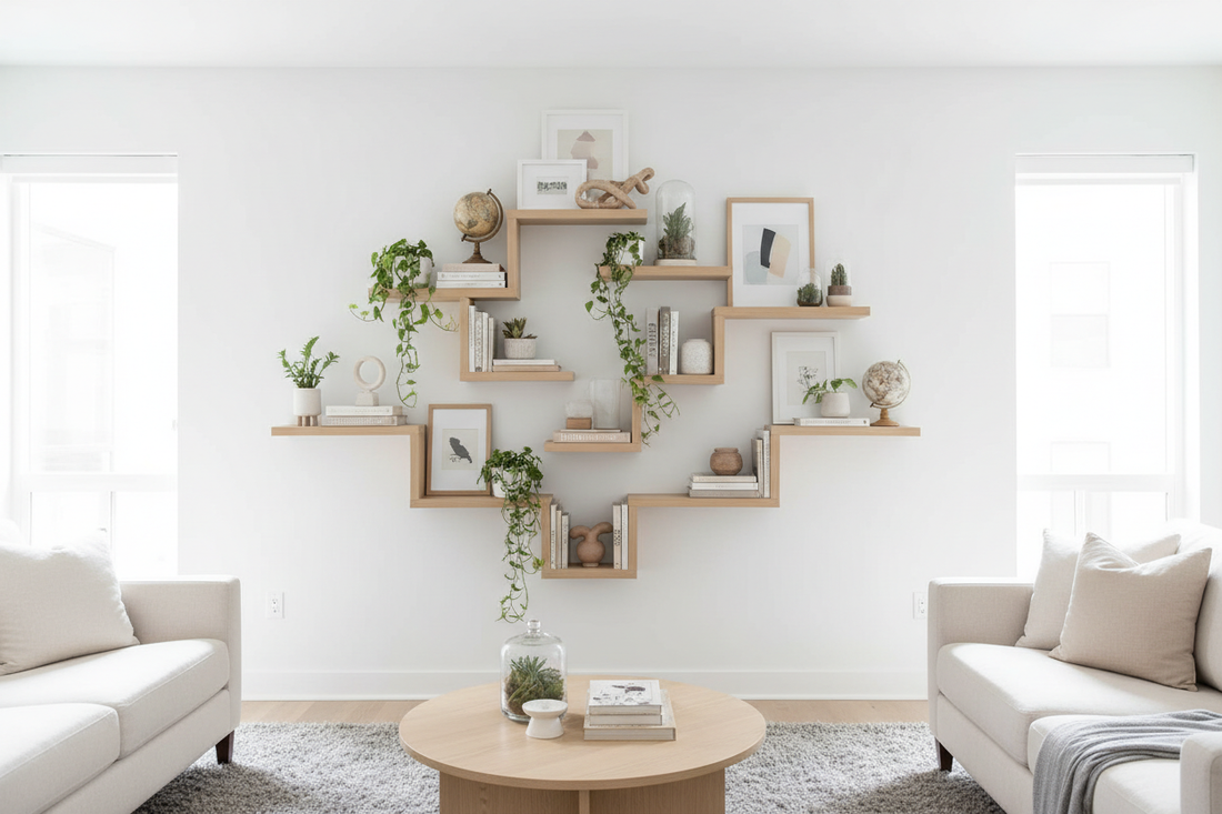 How to Create an Accent Wall with Shelves