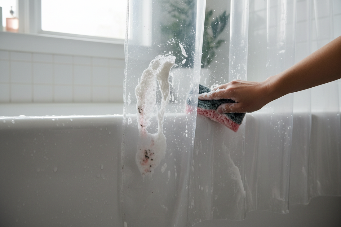 How to Clean a Shower Curtain Liner (Remove Mold and Soap Scum)