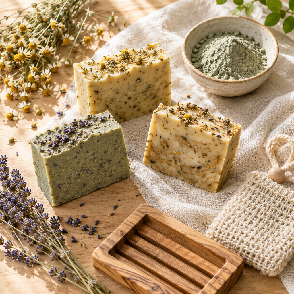 Botanical Soap Craft Scene