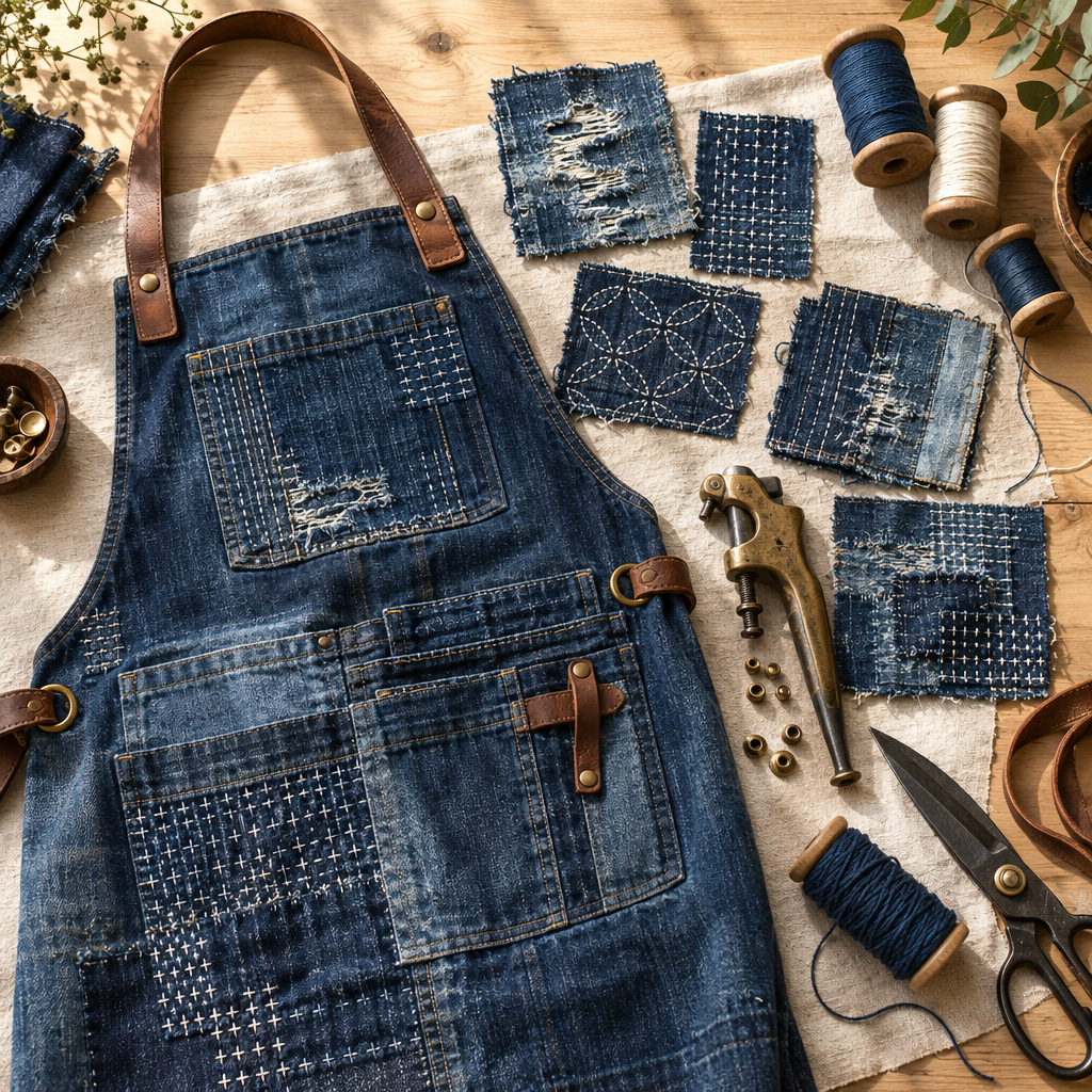 Denim Reconstruction & Visible Mending Guide | Step-by-Step Illustrated Guide