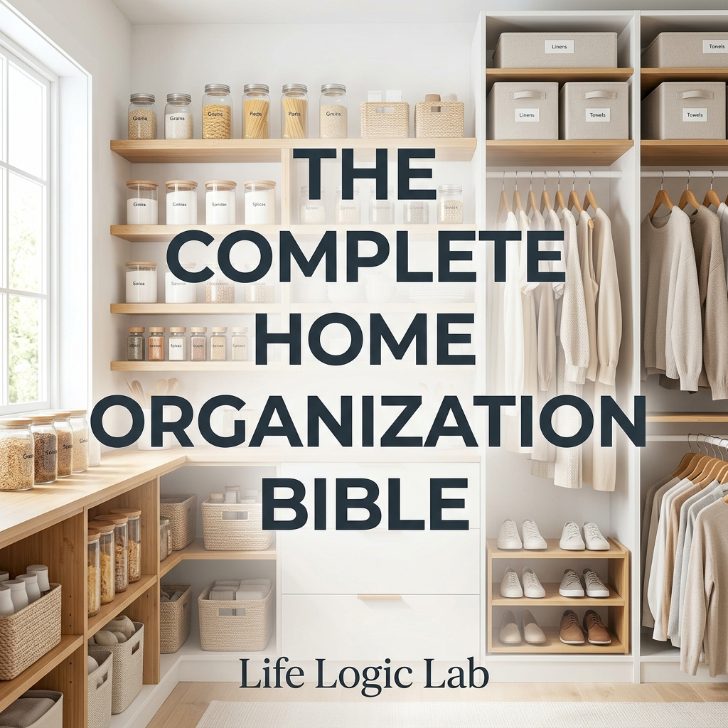 The Complete Home Organization Bible Step-by-Step Illustrated Guide Cover by Life Logic Lab