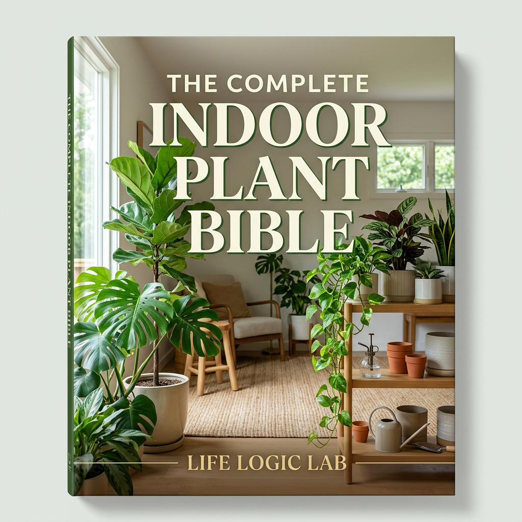 The Complete Indoor Plant Bible Step-by-Step Illustrated Guide Cover by Life Logic Lab
