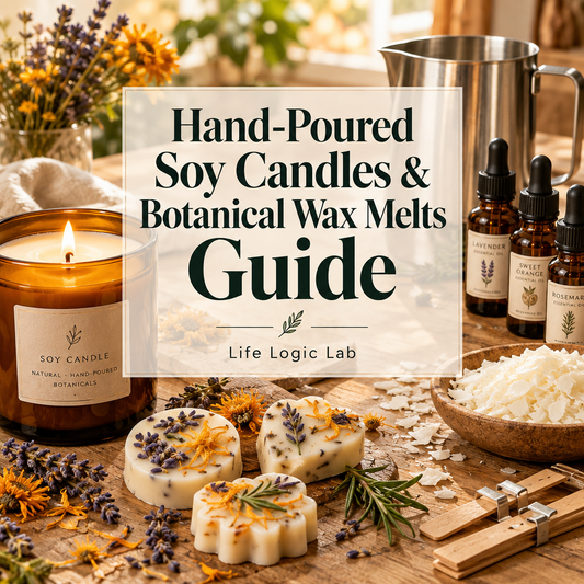Hand-Poured Soy Candles & Botanical Wax Melts Guide | Step-by-Step Illustrated Guide