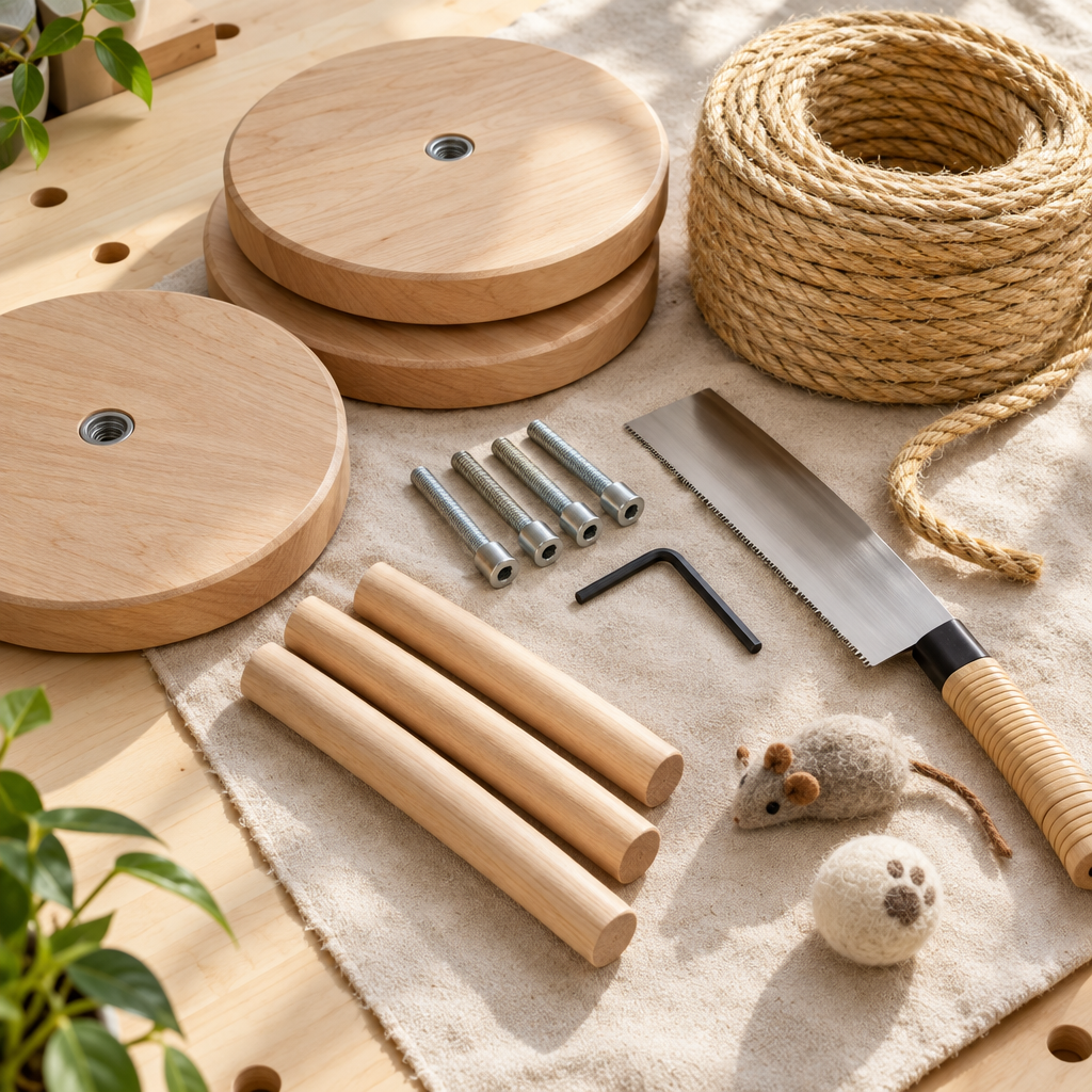 Sisal & Wood Cat Climbers Workshop Guide | Step-by-Step Illustrated Guide