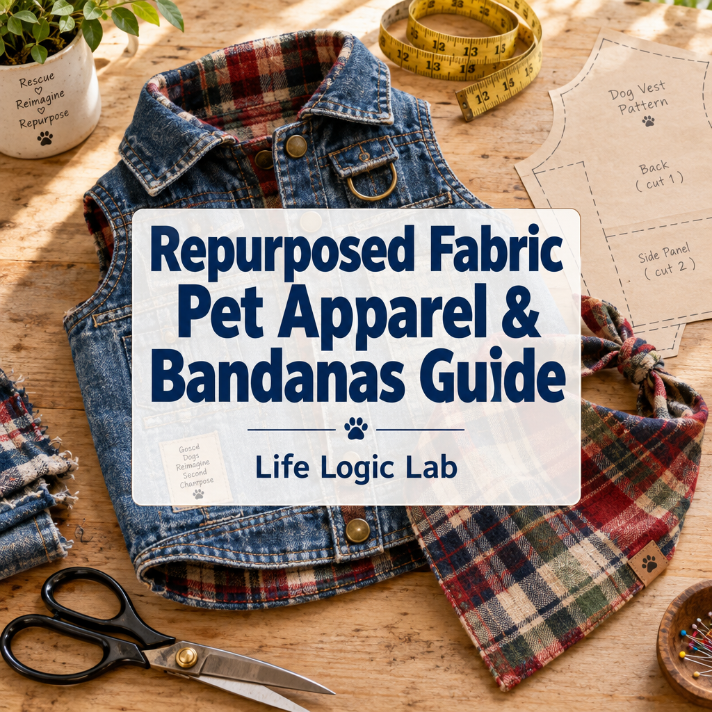 Repurposed Fabric Pet Apparel & Bandanas Guide | Step-by-Step Illustrated Guide
